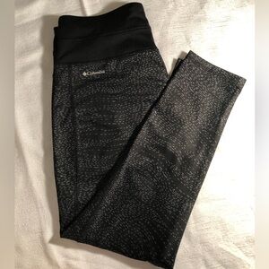 Columbia Black Leggings with Shimmering Texture